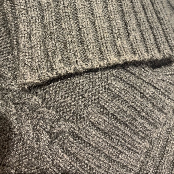 Joie Viviam Fringe Knit Wool/Cashmere Blend Turtleneck Cableknit Sweater - Picture 16 of 16